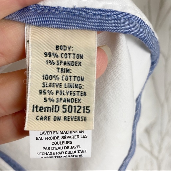 L.L. BEAN White Brushed Cotton Casual 2-Button Blazer Jacket XS Summer - Picture 11 of 13